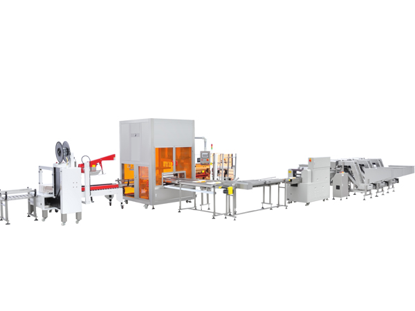 棒棒冰枕包自動(dòng)開箱、裝箱、封箱打包線